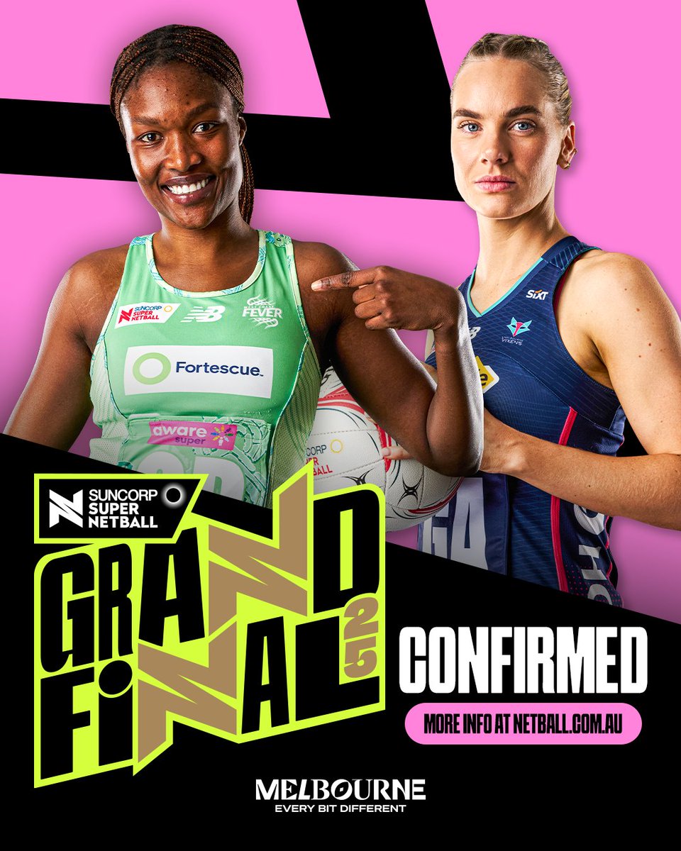 SuperNetball's tweet image. Your 2025 SSN Grand Finalists: LOCKED 🔐
DETAILS + TICKETING 👉 netball.com.au/news/vixens-se…