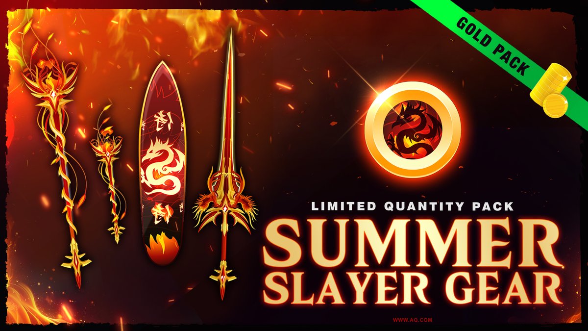 ArtixKrieger's tweet image. Night owls and Knights of the world, rejoice!
AQW’s Summer Slayer restock is in 5 minutes at 2am EST in the Limited Quantity Shop.
This gear won&apos;t stick around long -- grab it before it is gone.
Next restocks: 
6am EST
10am EST (last one!)
aq.com/gamedesignnote…
#aqw
~Beleen