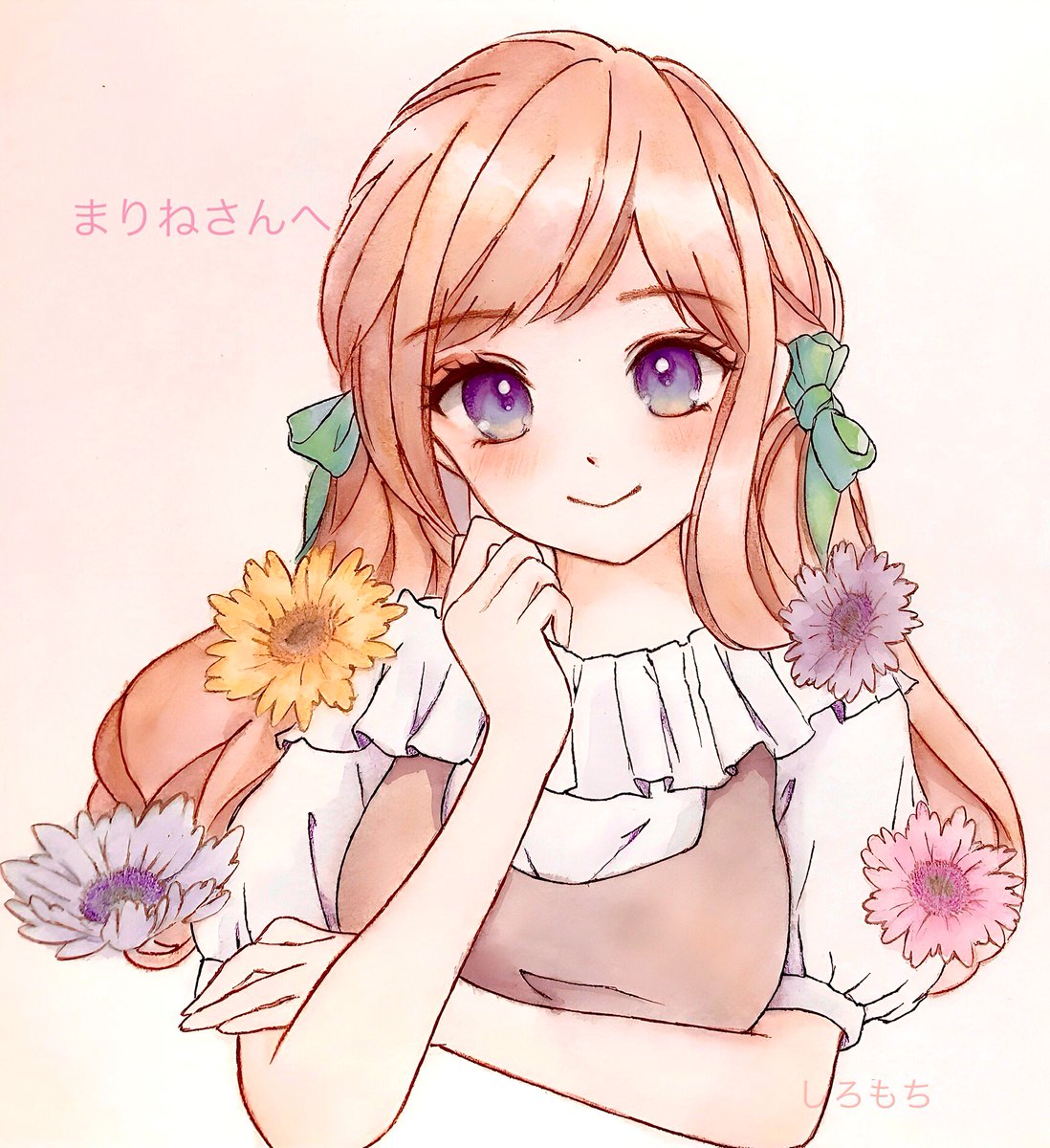 mochimochi_829's tweet image. #まりねちゃんのオリキャラ
#ゆんちゃんファンアート
相互のまりねさん@mari_no1214 のオリキャラを描きました💐可愛いデザインで楽しく描けました✨まりねさんありがとうございます😊‼︎