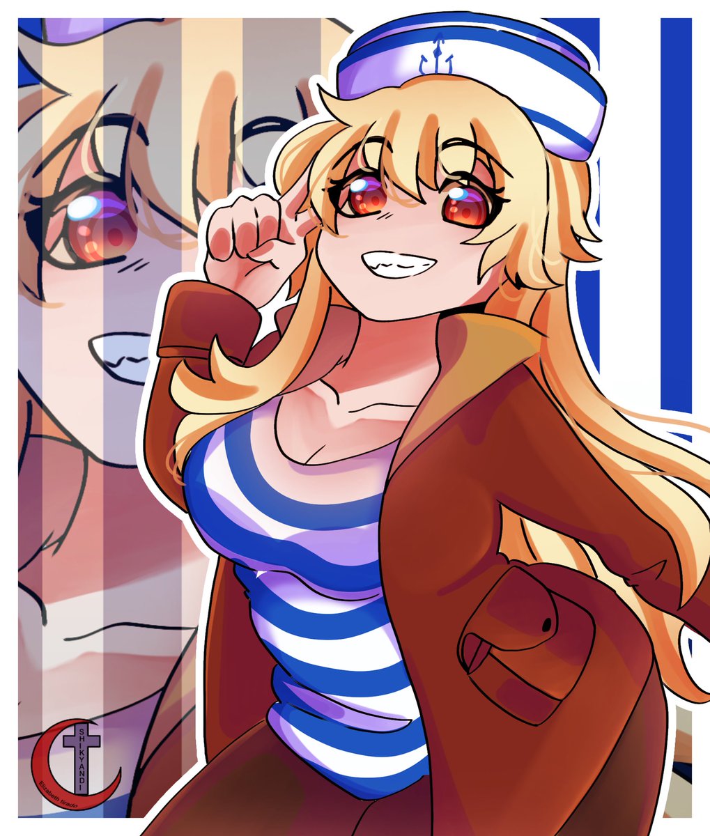 Shikyandi's tweet image. Revenge I did for @Axetic0
She was so cute glad I had the chance to attack this character!!
#artfight2025 #TEAMFOSSILS