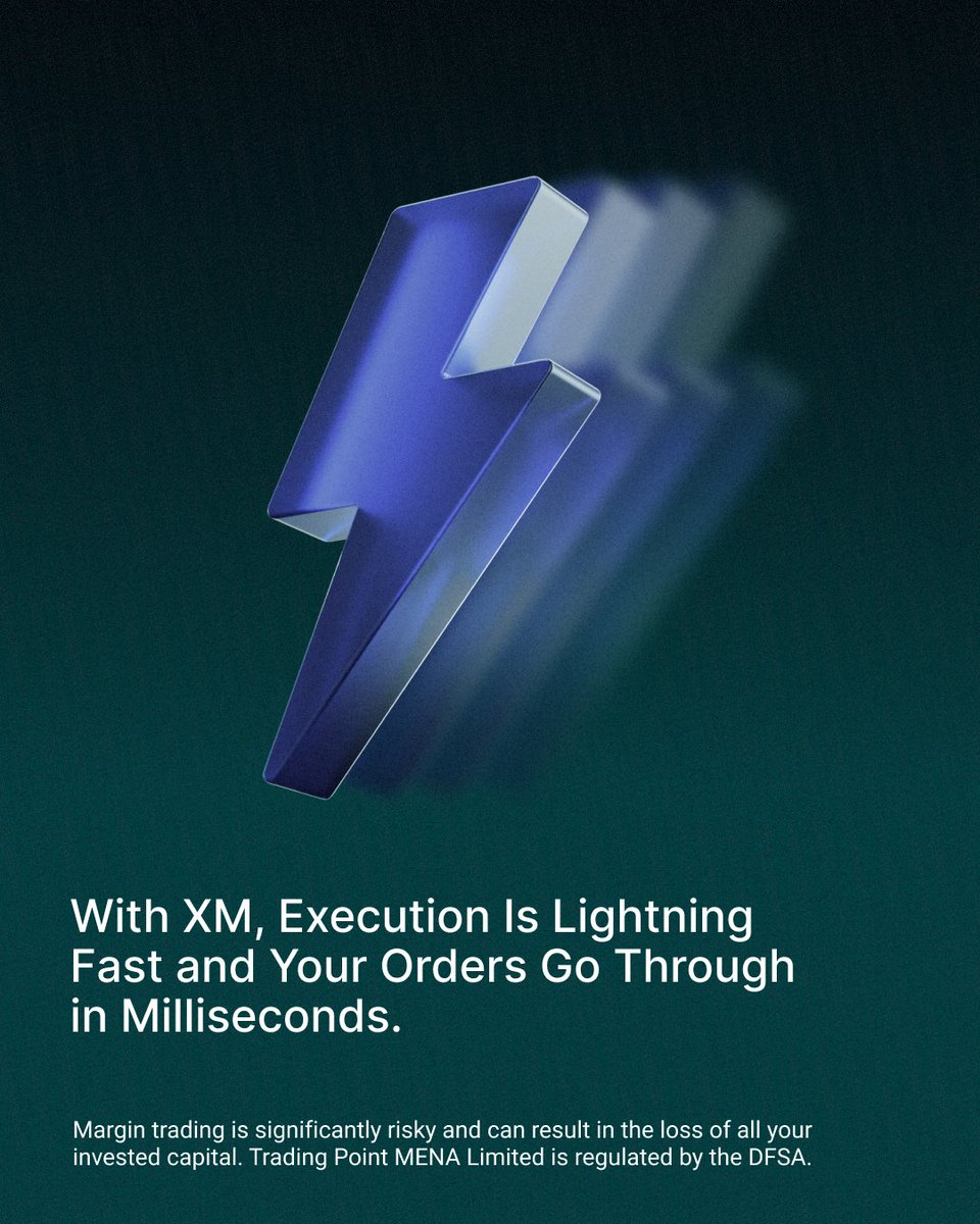 XMMENA's tweet image. When every millisecond counts in the markets, trading fast is a must.
Swipe fast — just like your execution should be ⚡😉
#XMMENA #XMFastExecution #TradeAtTheSpeedOfNow #15YearsXM  #TradingBroker