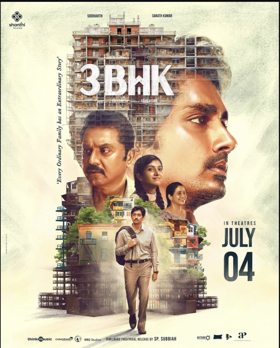 ShanthiTalkies's tweet image. Design by talented #Rightklickstudio ✨️💪
For our #My3BHKPoster contest 🎬
#3BHK