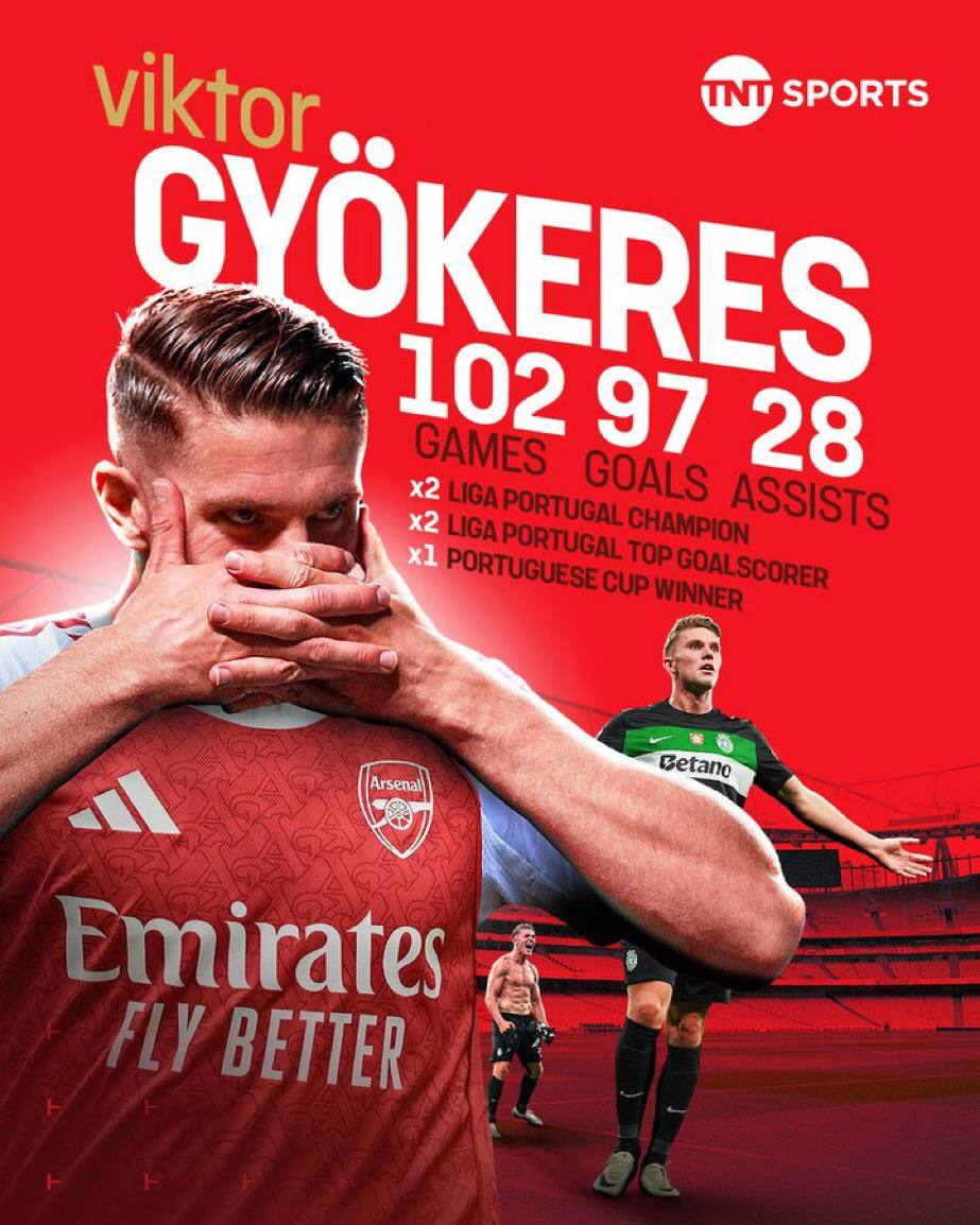 CriscentG's tweet image. Gyokeres, Welcome to Arsenal the winning team 👍👍