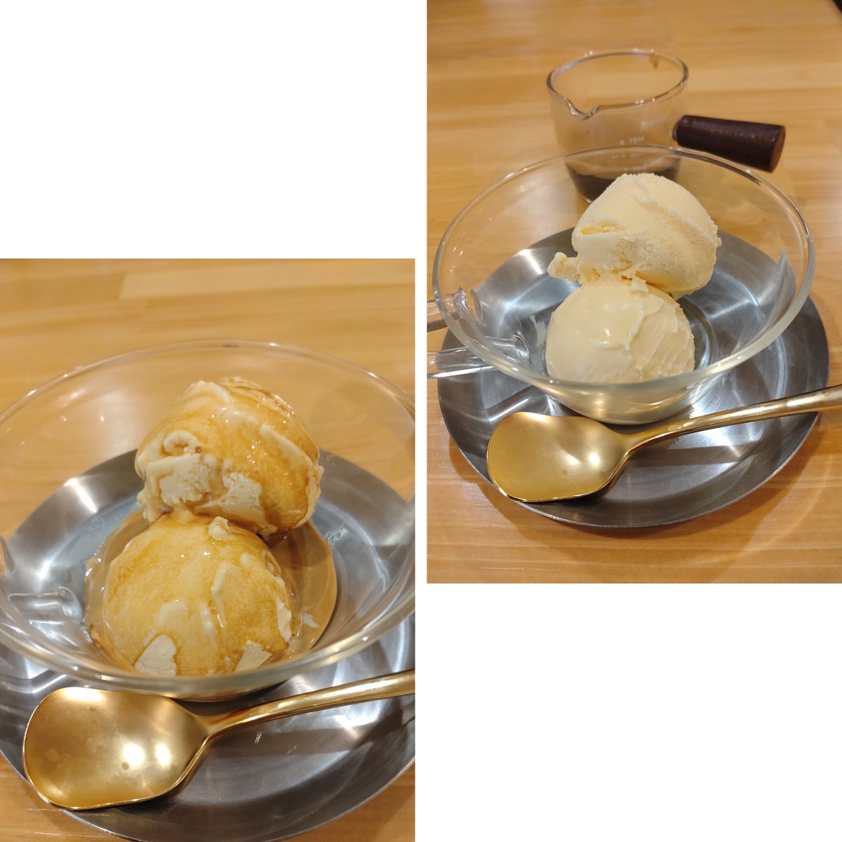 gingaeiyoudense's tweet image. ramen&amp;amp;coffee spring's   

期間数量限定
韓国風桃入り豆乳冷麺  アフォガート

昨日から桃🍑の口だったので食後のスイーツ補給🍨
豆乳冷麺の円やかスープの塩味が白桃の甘味を引き立て素晴らしい味わい︎🌟︎🌟︎🌟
エスプレッソの苦味とアイスの甘みのアフォガートも️⭕️😋🍴🙏🏻

 #springs   #ramen