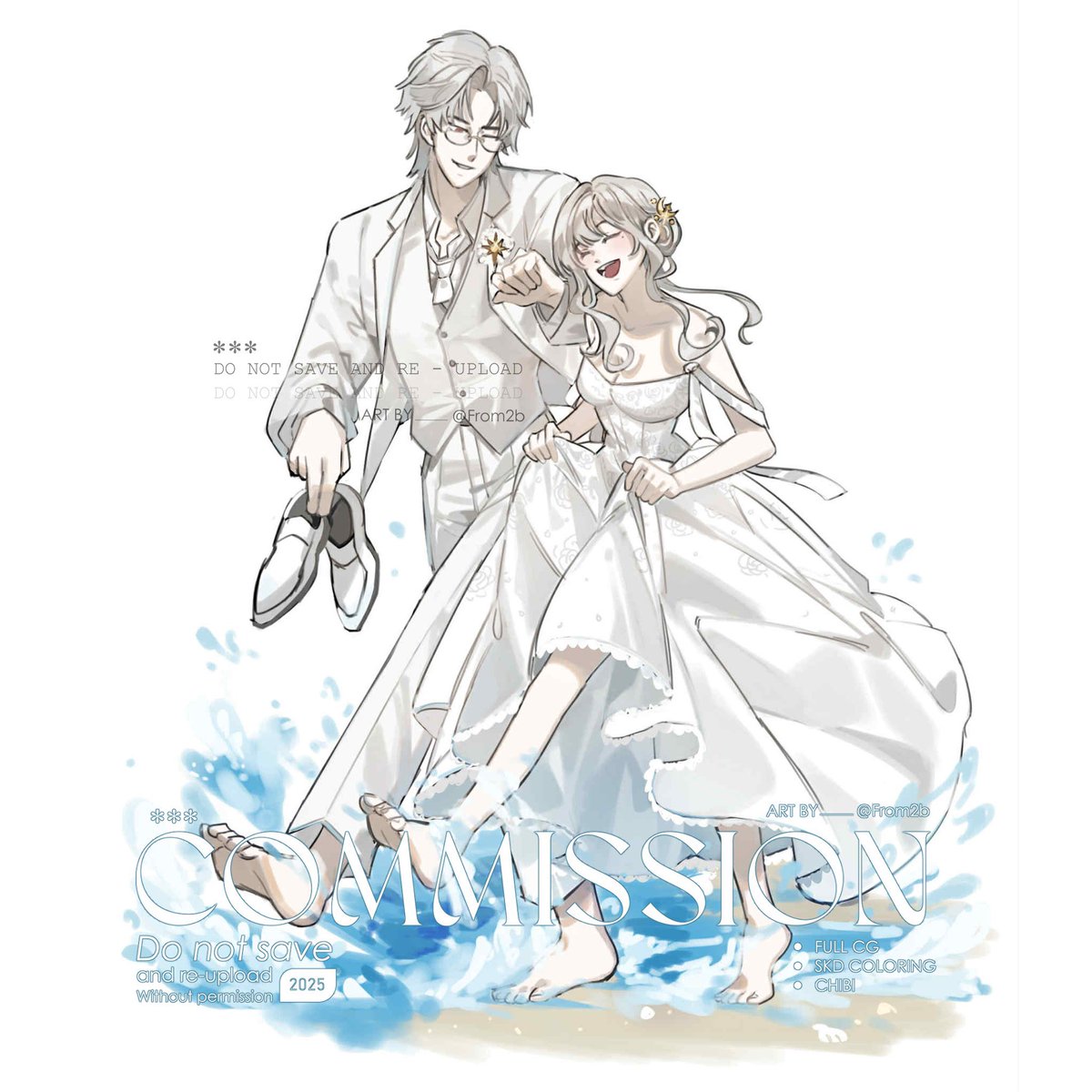 from2_b's tweet image. 💫 Commission open! ~~~ [ฝากรีทวิตด้วยนะคะ ]  
**สวัสดีค่าา  มาเปิดรับคอมมิช  3 คิว
📌คิวว่างแล้วจ้างได้นะคะ🙏✨ 
📌ราคาเริ่มต้น
head shot : 350 ฿ เพิ่มตัวละคร 100/ตัว
half body : 600 ฿ เพิ่มตัวละคร 200/ตัว
full body : 850 ฿ เพิ่มตัวละคร 300/ตัว
#commissionTH #commissionsopen