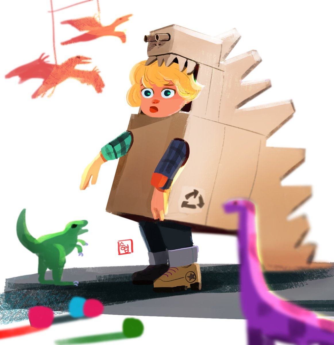 CRCpaleos's tweet image. PALEOARTE
Box Dinosaur (Seung-Yeop Lee)