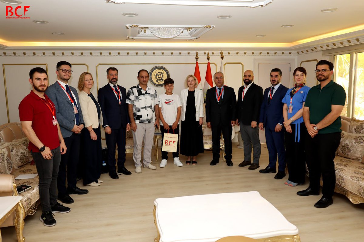Return of a Child Treated in Germany

On July 23, 2025, the Peace Village Organization, led by Brigitte Stiffler, along with Zmanako, one of the children who had been sent to Germany for medical treatment, visited the Presidency of the Barzani Charity Foundation in Erbil. They