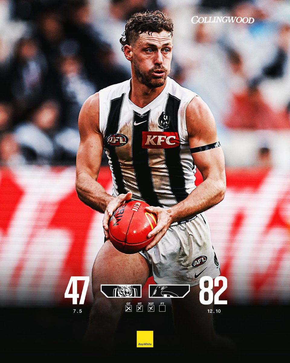 CollingwoodFC's tweet image. We take a 35-point lead into the final change 👏
Goals: Nick 3, Checkers, Skunk, Hosk 2, Shoota, McStay, Elliott 1.