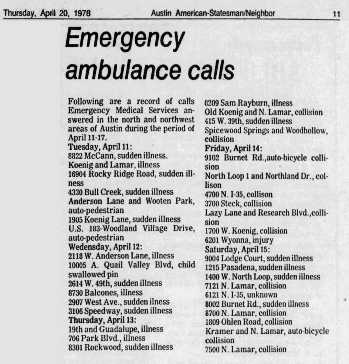 NickAnderegg's tweet image. What the fuck were newspaper in the 1970s???
More like the Austin American-Statesman/Nosy-Neighbor, amiright?