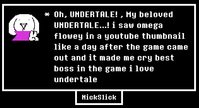 _Slick_Nick__'s tweet image. i love u undertale