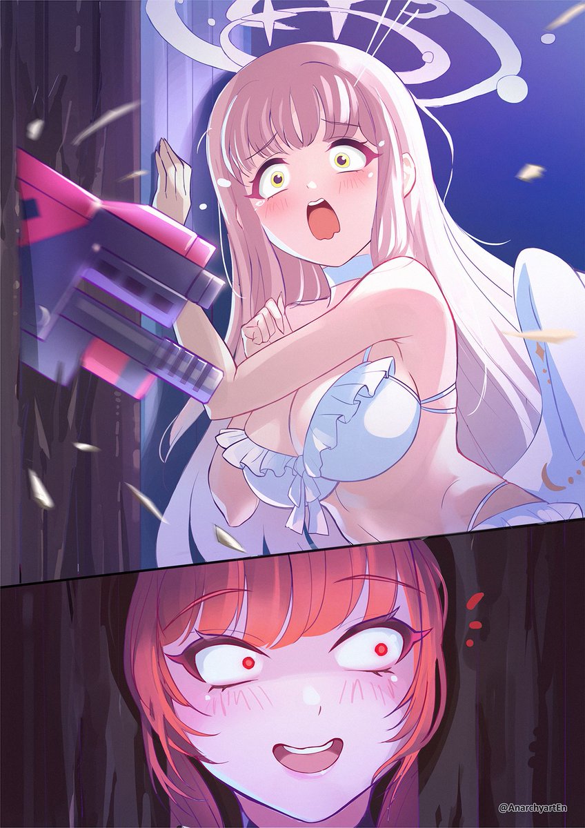 AnarchyartEn's tweet image. お嬢様違いラピピ p1
ミカ : ひいいっーー
ラピピ : 仲良くなりましょう~~
落ち着けラピ、人違いよ!
ミカとドロシー、二人とも大好き!ラピピの気持ちわかるよ!p2で完結します~
#ブルアカ #NIKKEfanart