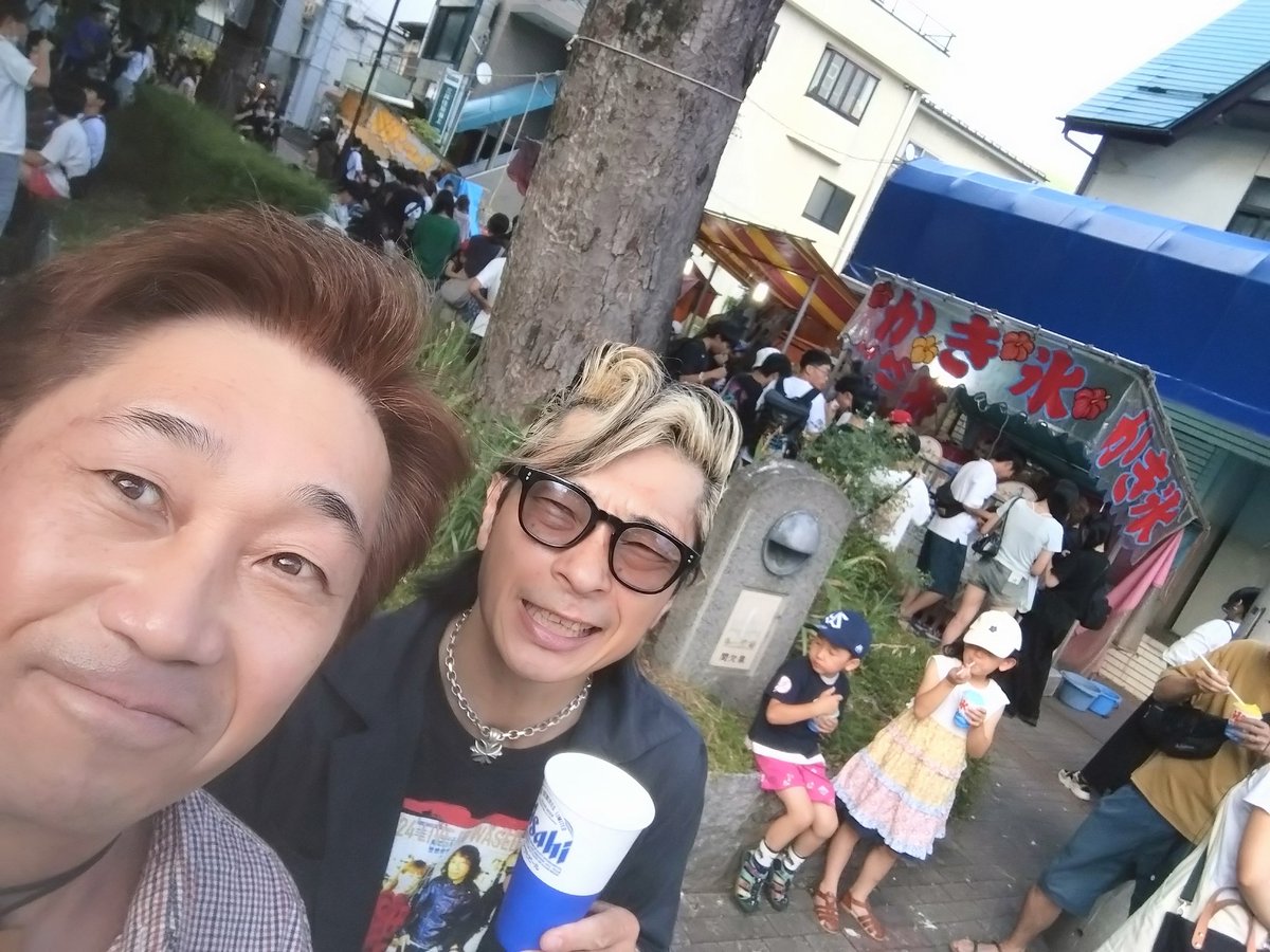 アルティメットオペレーション39回目無事終了〜来てくれたお客様、出演者皆様ロックハーツスタッフ皆様とお疲れ様のアザっした‼️
楽しかった〜🎵
とりあえず、その1(笑)
リハ終了後、ちょうど上諏訪は祭りだったのでアキタ君と探検（笑）