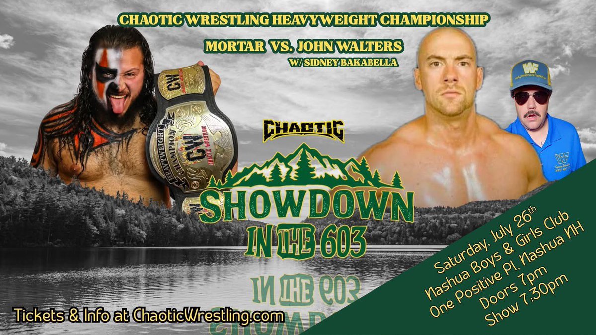 ChaoticWrestlin's tweet image. 🚨🚨Main event time!🚨🚨
Chaotic’s past and future collide tonight for the Chaotic Heavyweight Championship!
Live:
Twitch.tv/chaoticwrestli…
YouTube.com/chaoticwrestli…