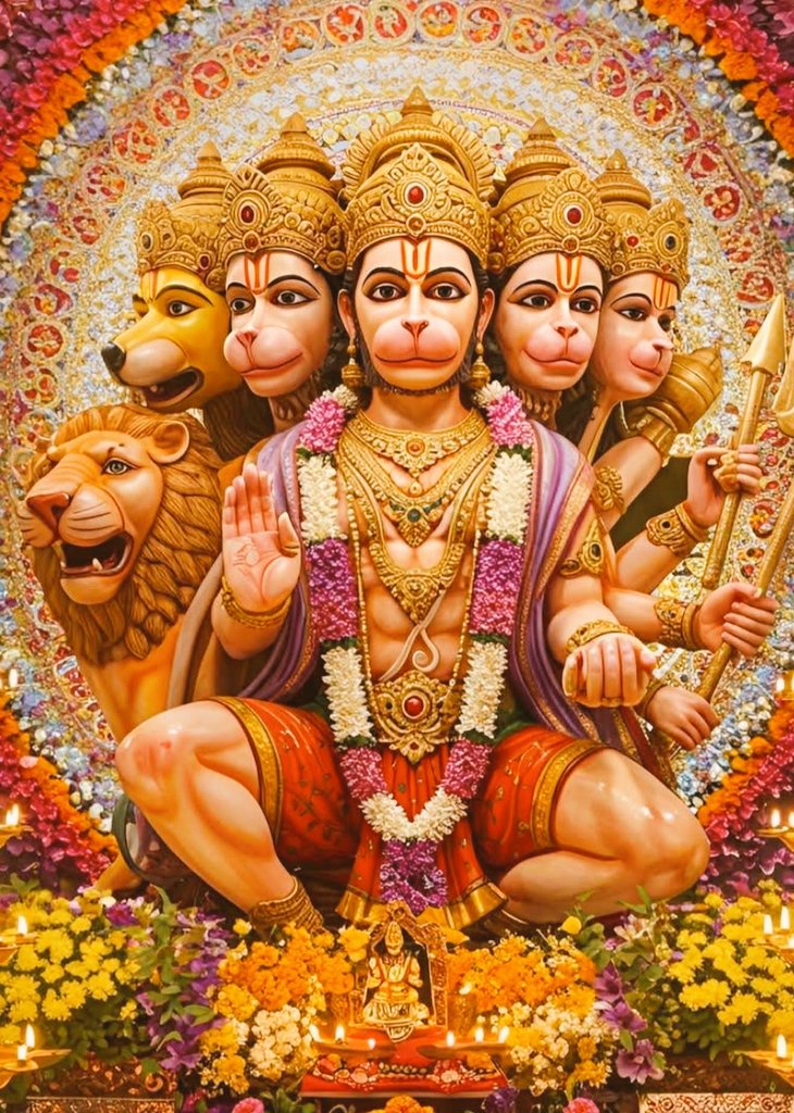पंचमुखी हनुमान जी महाराज के अद्भुत अलौकिक दिव्य दर्शन 🙏