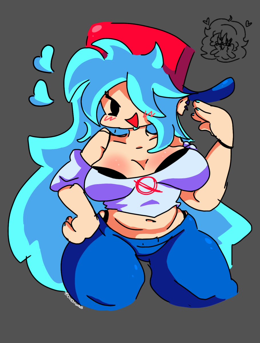 chichiwags's tweet image. Here&apos;s what artblock has made me drawn 

#fridaynightfunkin #femalebf #boyfriend #fnfbf #genderswap #fnf #Digitalart #ibispaintx