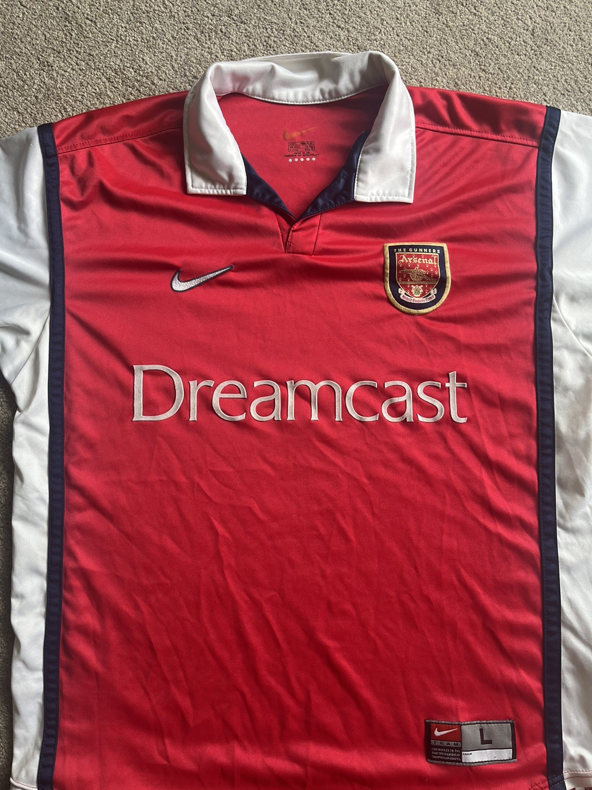 Nike Arsenal シャツ Dreamcast Dreamcast Arsenal 00-02 Home Nike Red Small Futbol Soccer