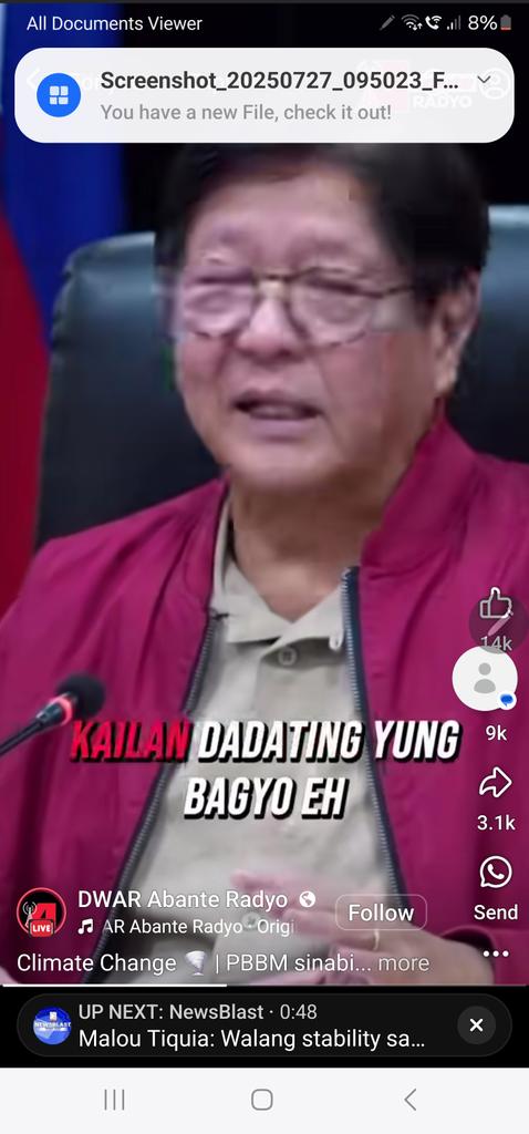 Memoryado na pala ni BBM kung kelan dadating ang bagyo. Bakit hindi nyo pinaghanda ang gobyierno? Magkano ba takaga ang fkood control budget at saan?