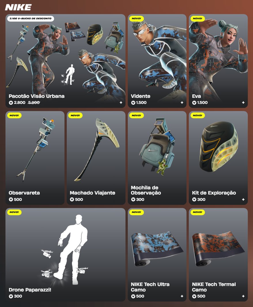 Rodriiigoxz_'s tweet image. Os novos cosméticos da Nike chegaram à Loja de Itens do Fortnite — Disponíveis até o dia 02 de julho! ✔️👟
🩶 Considere utilizar meu código 'RODRXZ' caso for adquirir! #ad