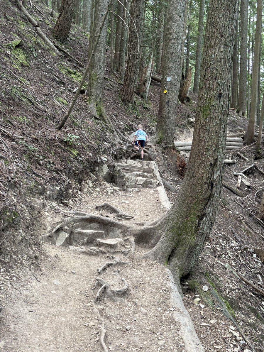 This guy absolutely smashed “gods stairmaster” aka the Grouse grind. So impressed with him. Only 7 and some of the steps were knee high