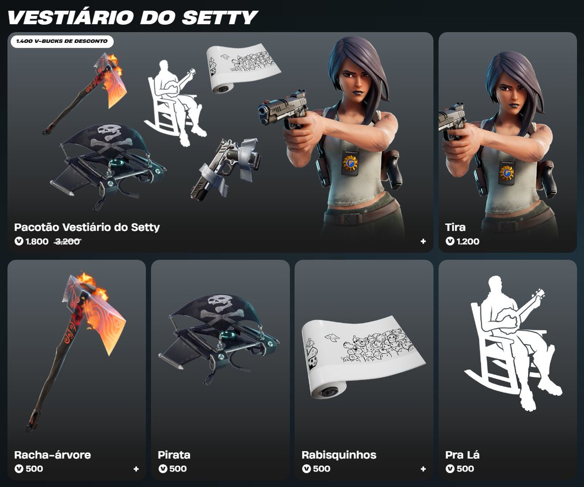 Rodriiigoxz_'s tweet image. O Pacotão Vestiário do SETTY está de volta à Loja de Itens do Fortnite após 687 DIAS — Disponível até o dia 29 de julho!
💗 Considere utilizar meu código 'RODRXZ' caso for adquirir! #ad