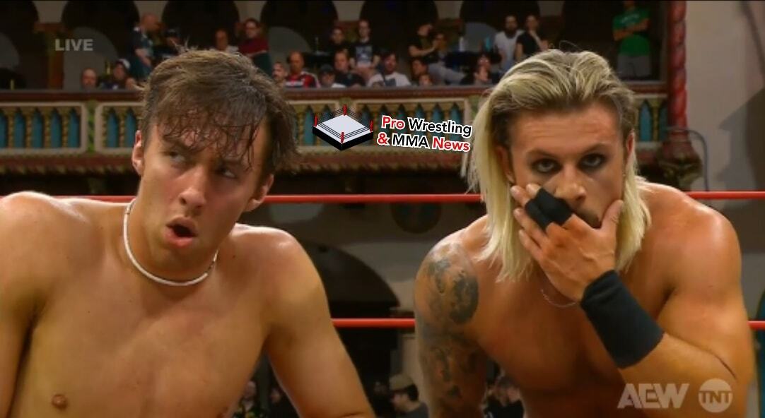 PWMMANews's tweet image. Nick Wayne and Kip Sabian defeated AR Fox and Serpentico in tag team action #AEWCollision