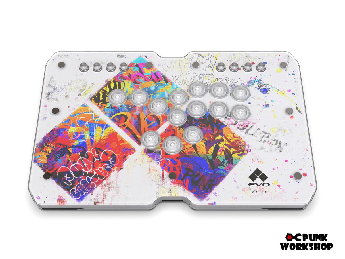 punkworkshop_us's tweet image. Introducing our Limited Edition EVO Leverless M and U controllers!
Designed by the one and only and ever so talented @maddestmao! 

These will be available in two layouts at our booth during EVO weekend August 1st-3rd! 

Stay tuned for more product reveals in the coming days!