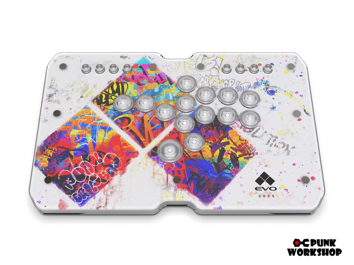 punkworkshop_us's tweet image. Introducing our Limited Edition EVO Leverless M and U controllers!
Designed by the one and only and ever so talented @maddestmao! 

These will be available in two layouts at our booth during EVO weekend August 1st-3rd! 

Stay tuned for more product reveals in the coming days!