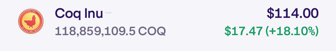CryptoJah954's tweet image. Now holding #COQ ready and pumped for the airdrop @krakenpro