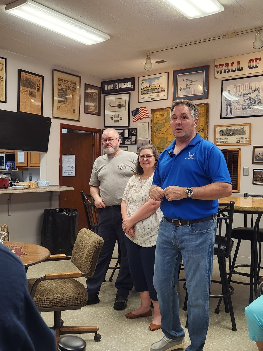 ElectJayCBlock's tweet image. The community banded together today and helped a veteran in need. I was honored to be a part of it. First, thank you to the VFW Post 5890 for storing the wheelchair and hosting this event. I'd also like to thank all those who came out and supported James and Heather. James is a…