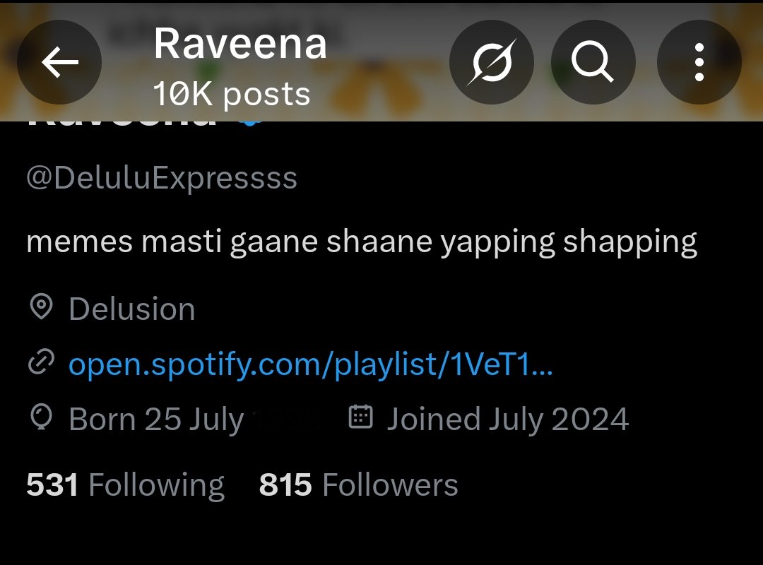 DeluluExpressss's tweet image. Finally 10k
Thank you so much guys. I'd like to thank my parents for bringing me into this world. I'd like to thank Ambani ji for providing us jio ka jhantu network, I'm so grateful. Special thanks to y'all for keeping up with my bs.