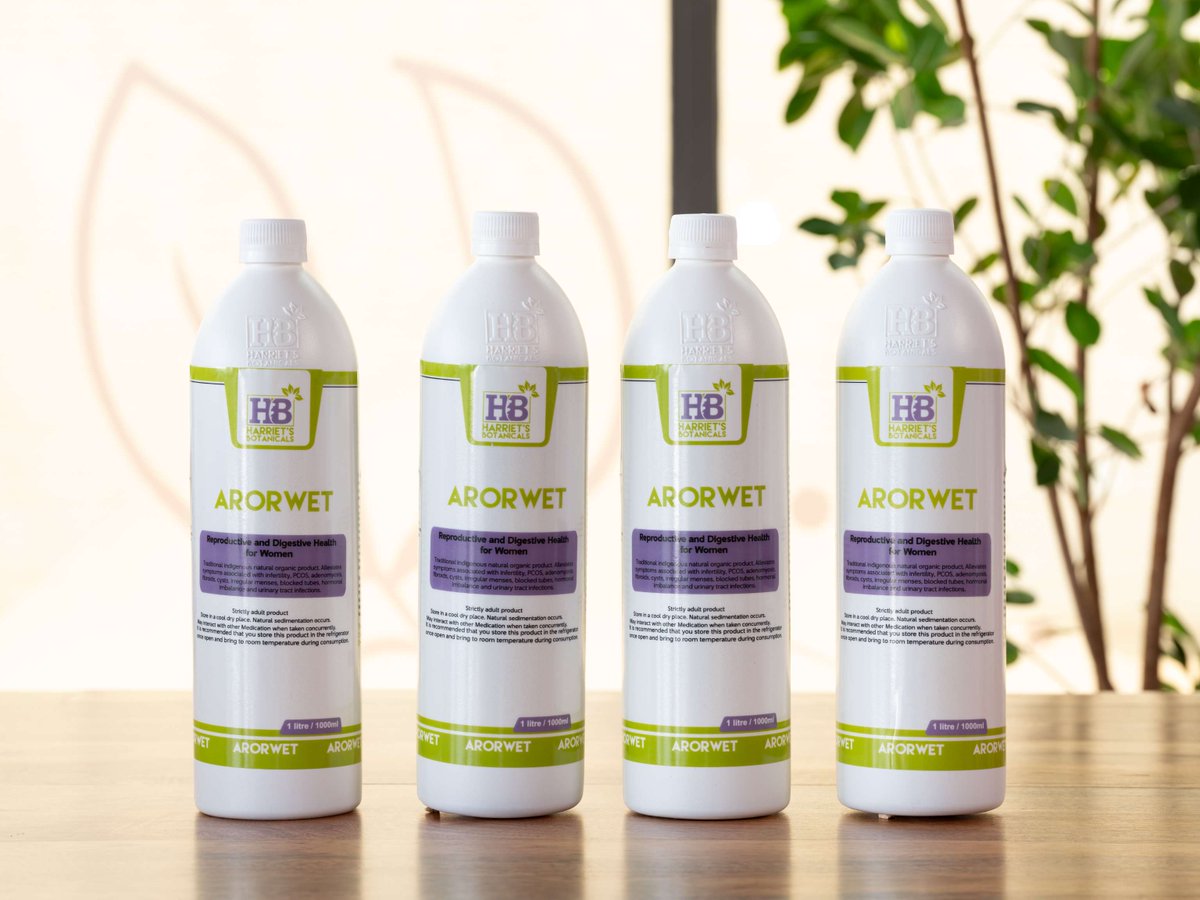 HarrietsBotani1's tweet image. Our Arorwet is recommended for the restoration of women's digestive and reproductive health - for symptoms of hormonal imbalance, PCOS, adenomyosis, fibroids & cysts. The 500ml bottles are available for Ksh 1,000, and the 1,000ml bottles are priced at Ksh 1,800. Get yours today!