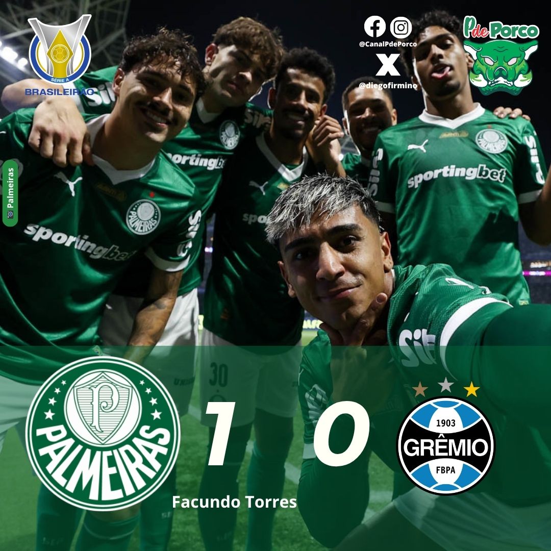 Vitoria no Allianz!

Palmeiras 1 x 0 grêmio
⚽ Facundo Torres

Seguimos 💚🐷