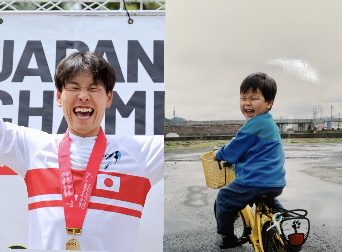 SAWADA_Toki's tweet image. 日本一になった時と初めて自転車に乗った時の顔が一緒だった😂