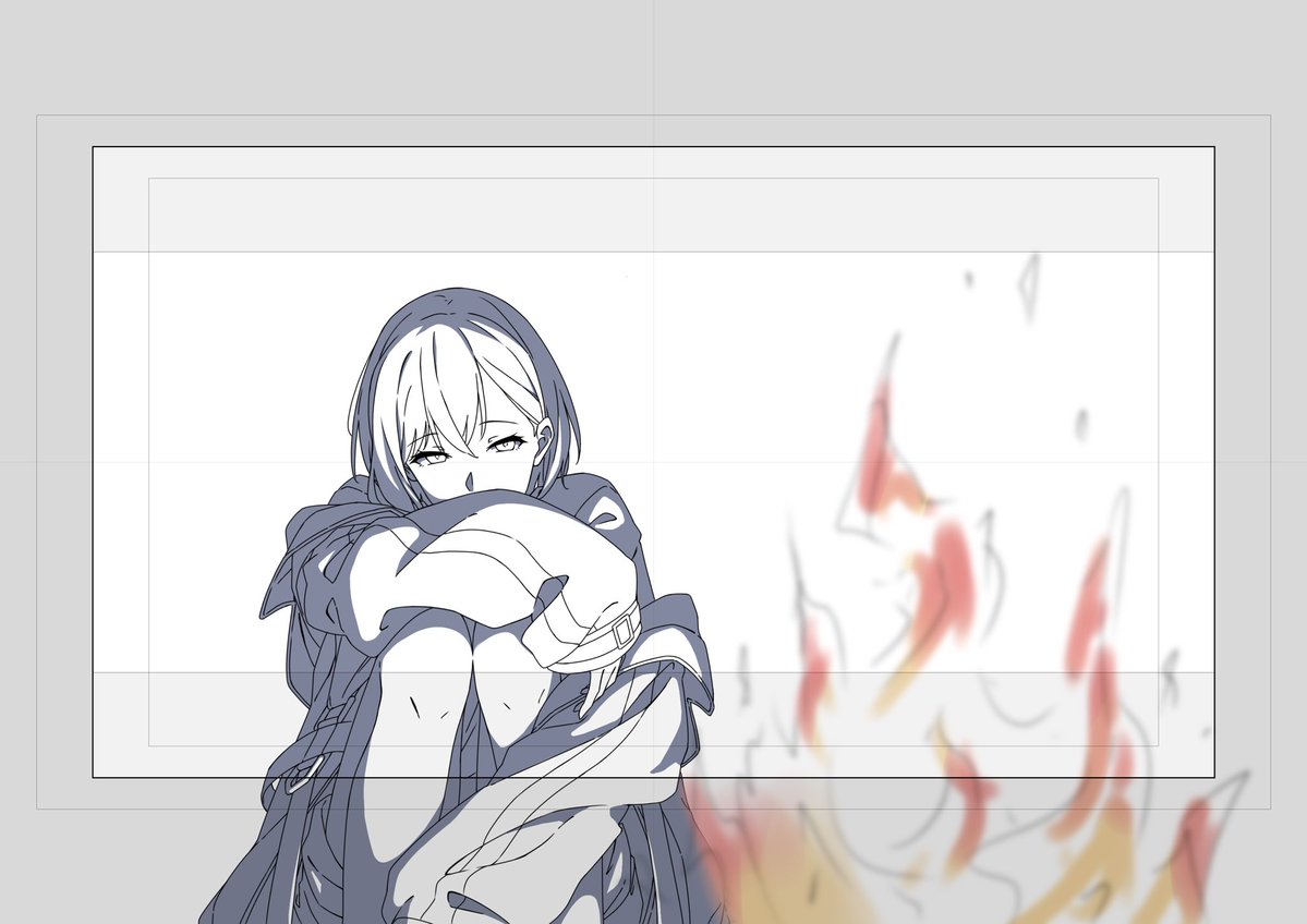 KanadeSub_34's tweet image. 1周年なのでカットや作業メモなどを…
個人的に焚き火のシーンがお気に入りです🔥