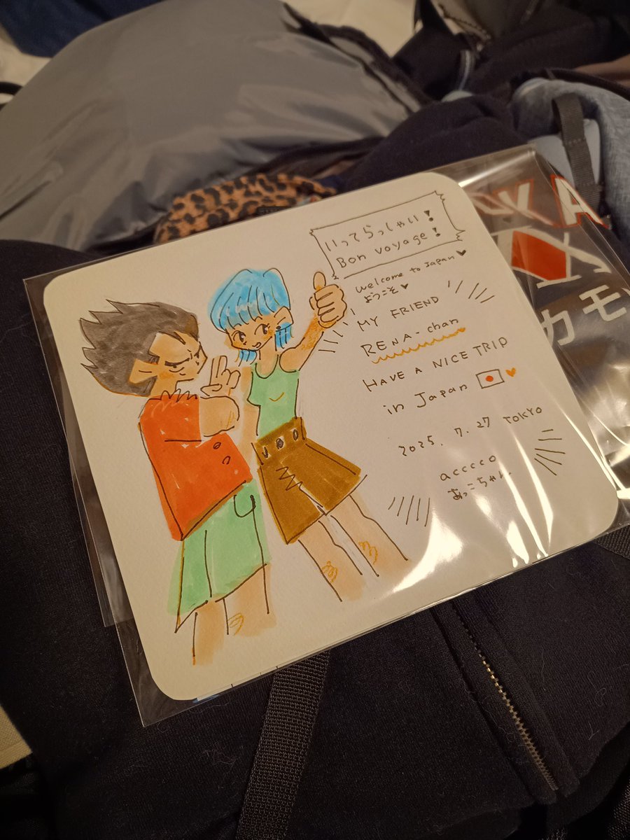 I am so happy I could finally meet <a href="/acccco/">あっこちゃん (acccco)</a> today 🥰💓 Thank you so much for your beautiful drawing! Vegebul in summer is so stylish 😍 
I can't wait to meet you again soon! 🫂❤️