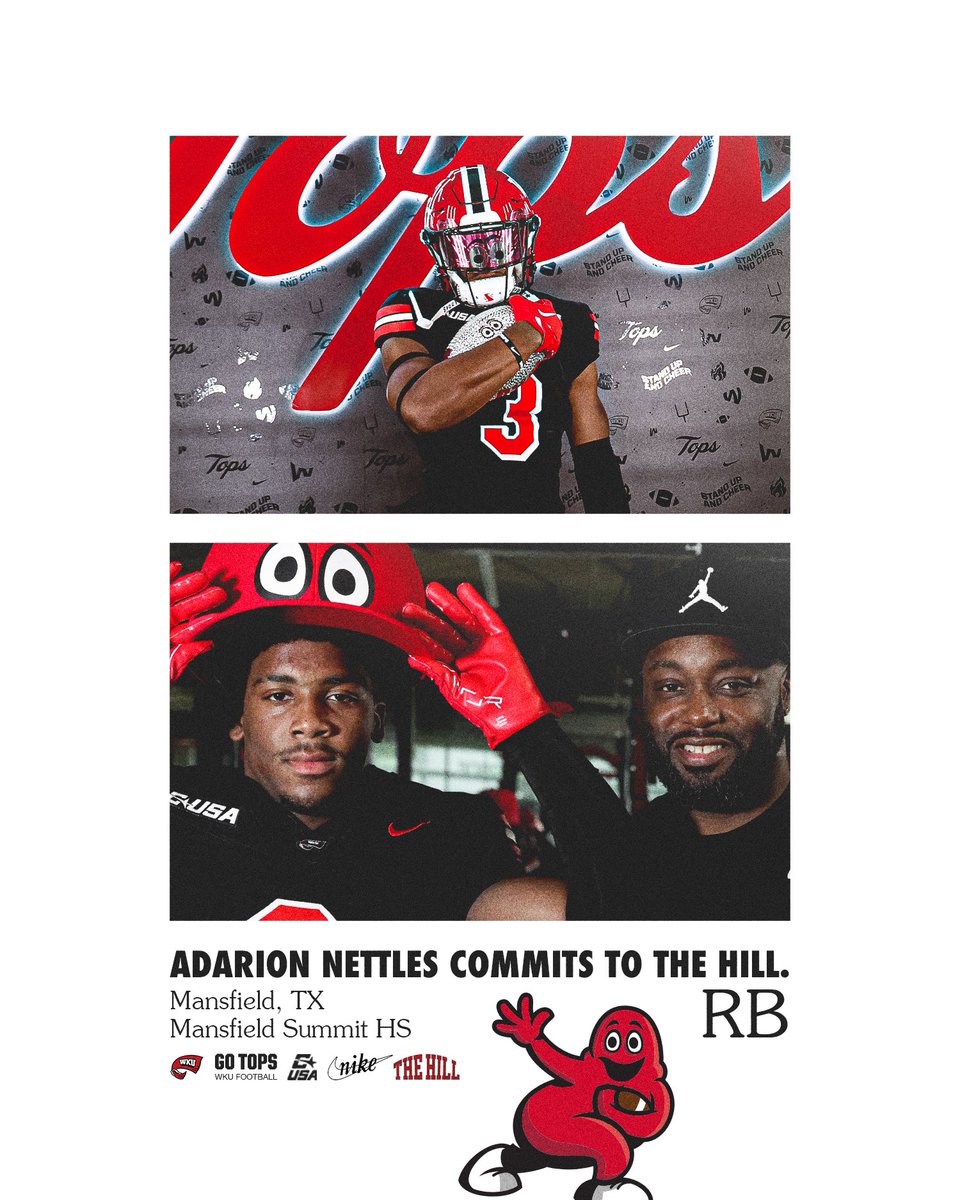 Adgotgame's tweet image. Blessed to Commit to @WKUFootball go HILLTOPPERS
@BryanApplewhite @CoachThurm87 @NickLamaWKU @WKURecruiting
