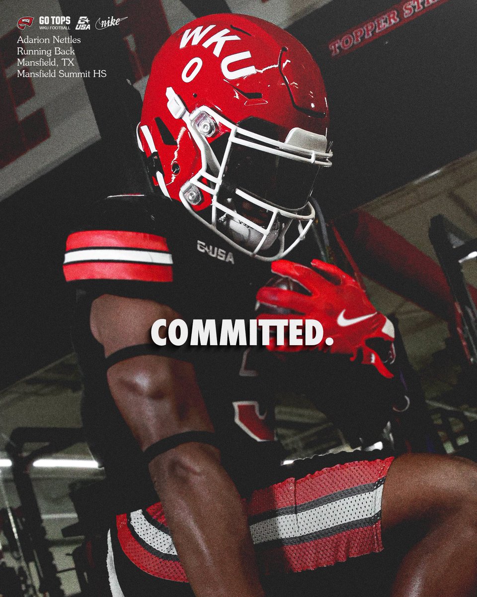 Adgotgame's tweet image. Blessed to Commit to @WKUFootball go HILLTOPPERS
@BryanApplewhite @CoachThurm87 @NickLamaWKU @WKURecruiting