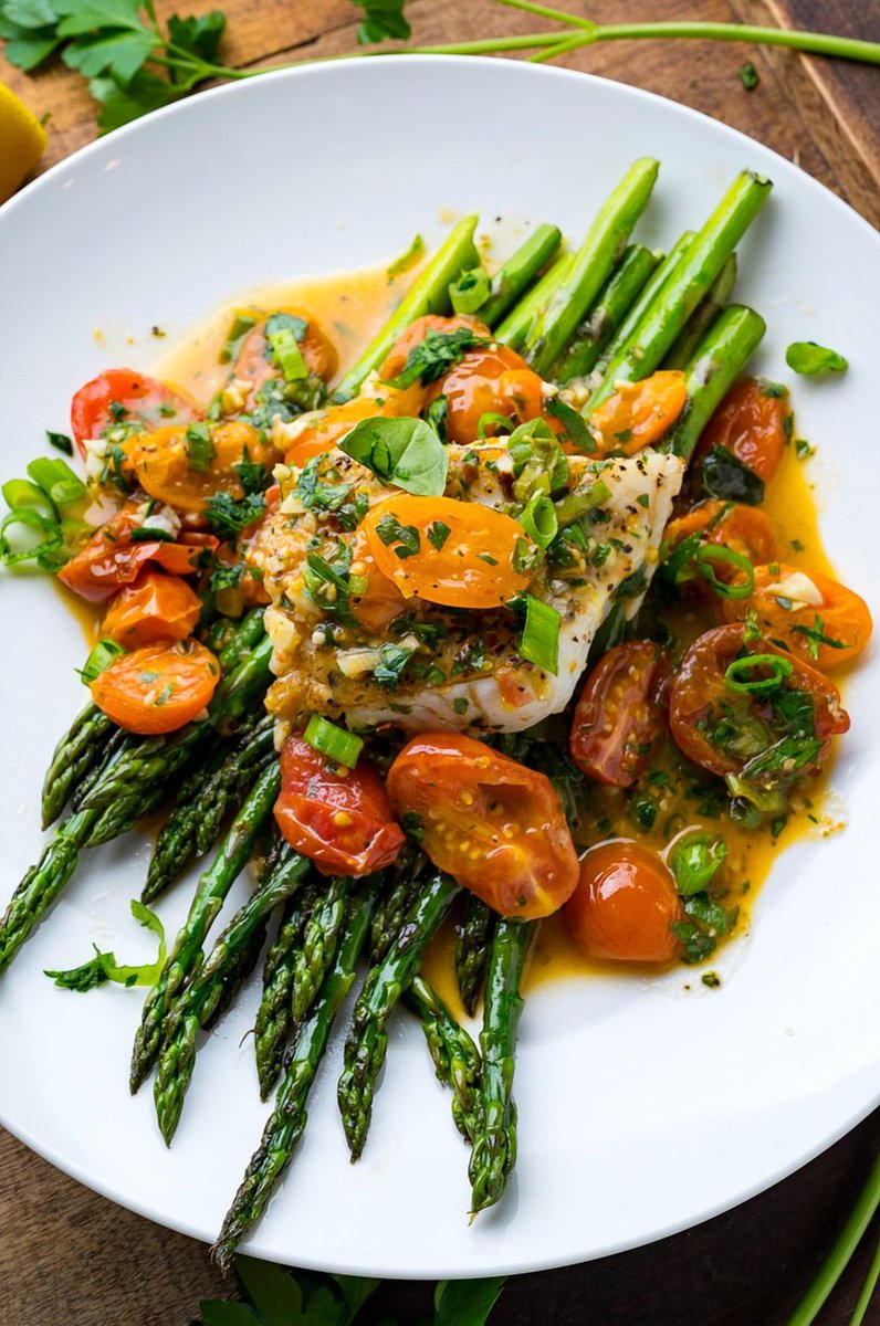 Savory Cod with Zesty Tomato and Lemon Butter Sauce