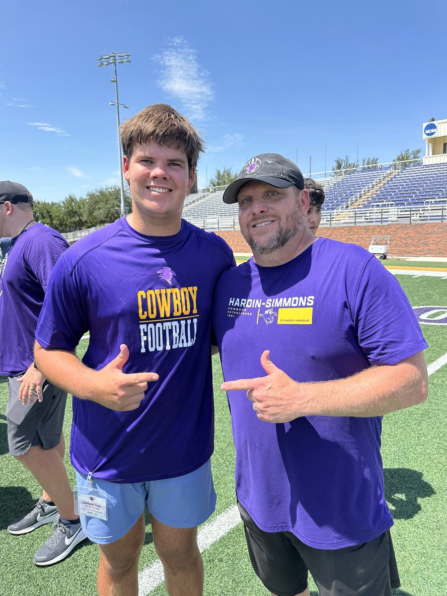 Kolby McLean 59 (@kolbymclean59) on Twitter photo Last camp of the summer. <a href="/HSUCowboys/">Hardin-Simmons Cowboy Football</a> Darkside Defense Camp was a great workout. Thanks to <a href="/CoachCraigNeece/">Craig Neece</a> and <a href="/jfreemanBJB/">Jake Freeman</a>. Good luck to the Cowboys on their season this fall! Last camp of the summer. <a href="/HSUCowboys/">Hardin-Simmons Cowboy Football</a> Darkside Defense Camp was a great workout. Thanks to <a href="/CoachCraigNeece/">Craig Neece</a> and <a href="/jfreemanBJB/">Jake Freeman</a>. Good luck to the Cowboys on their season this fall!
