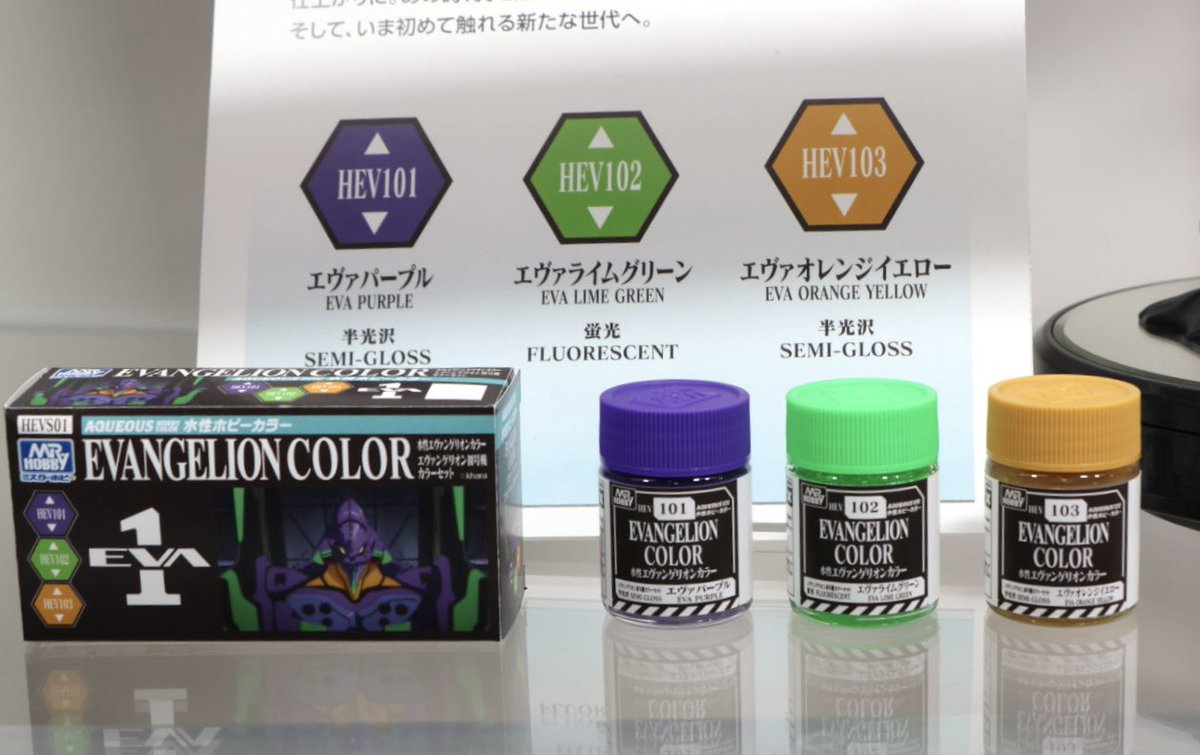 新製品情報】 水性ホビーカラーでエヴァンゲリオンカラーセットが登場