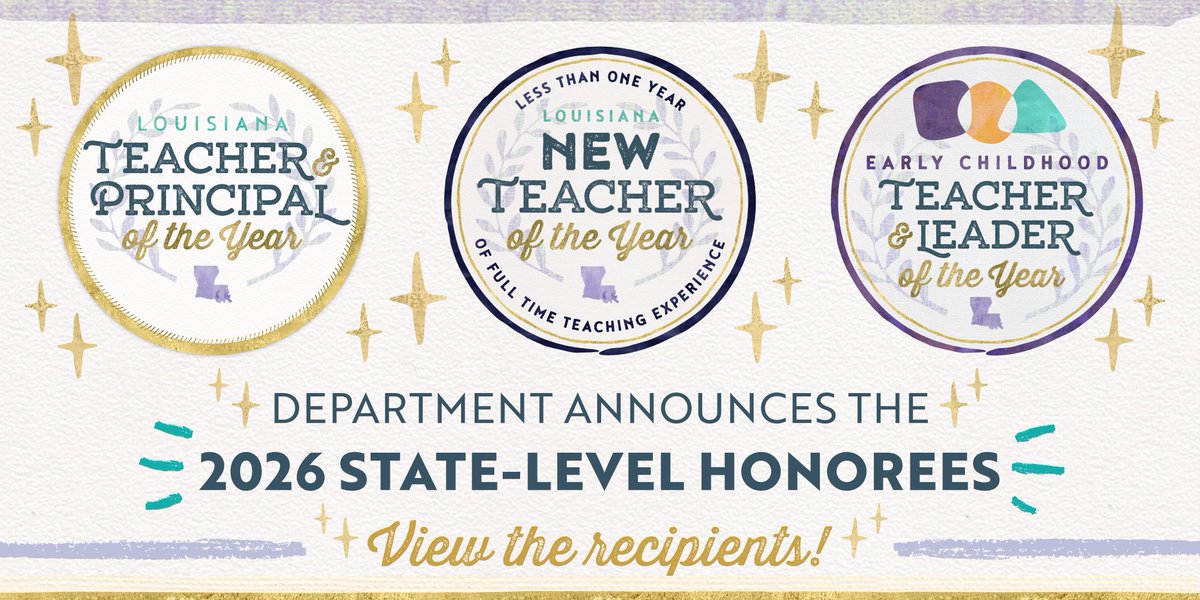 We celebrated some of the state's most outstanding teachers and leaders tonight at the 19th Annual Cecil J. Picard Educator Excellence Awards Gala. This event was highlighted by the announcement of the Louisiana Teacher and Principal of the Year. #laed ow.ly/C0FI50WvHiy