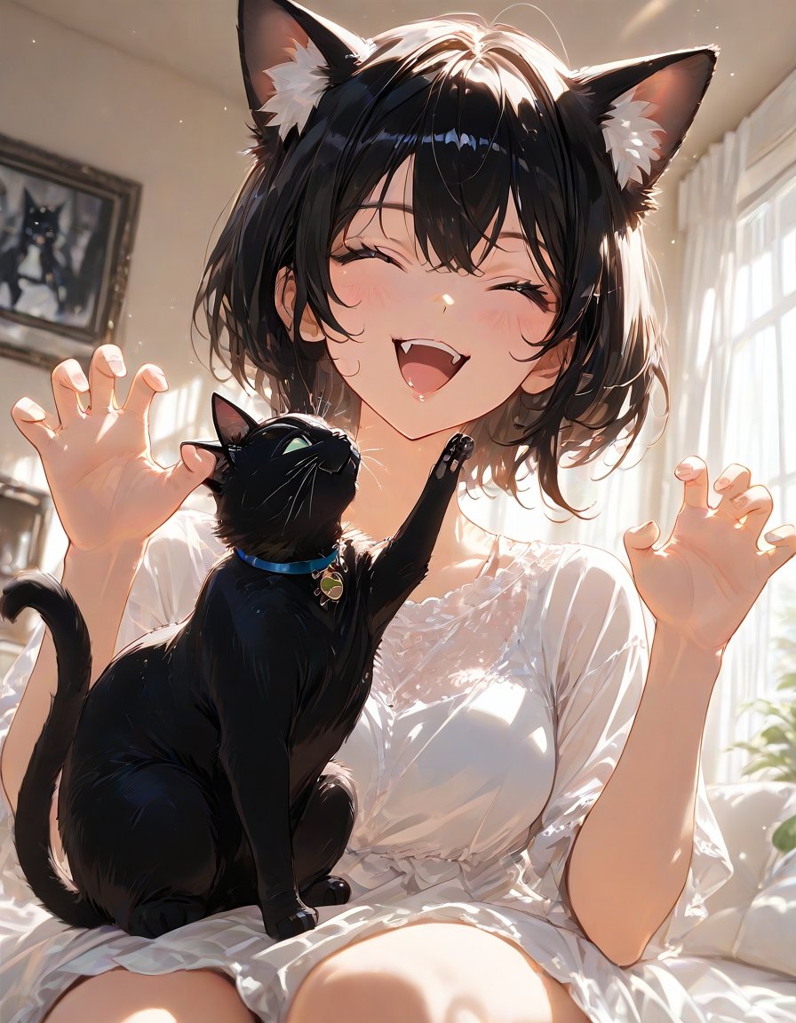KiitchiAI's tweet image. #Cat #ネコガール #AIart