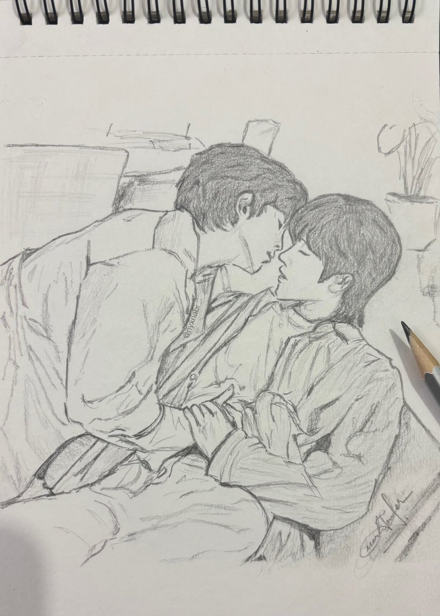 nyxnabi's tweet image. A kiss so breathtaking, it wasn’t enough to just see it. It had to be captured in lines and shades ~ 

#垂涎Desire #DesireTheSeries #ABODesireChef @DurianCulture @Desire_ABO