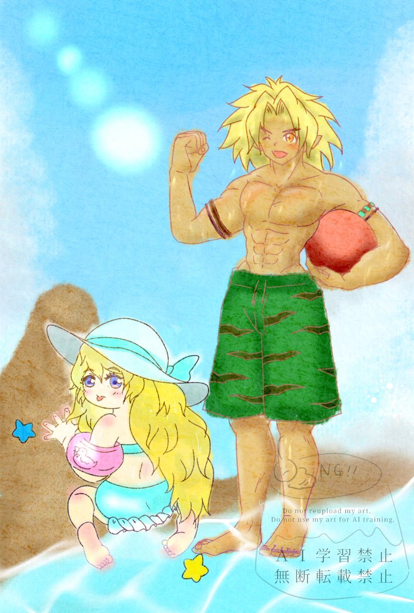 n_kaori0919's tweet image. 再掲🏖️
2年前の絵みたい