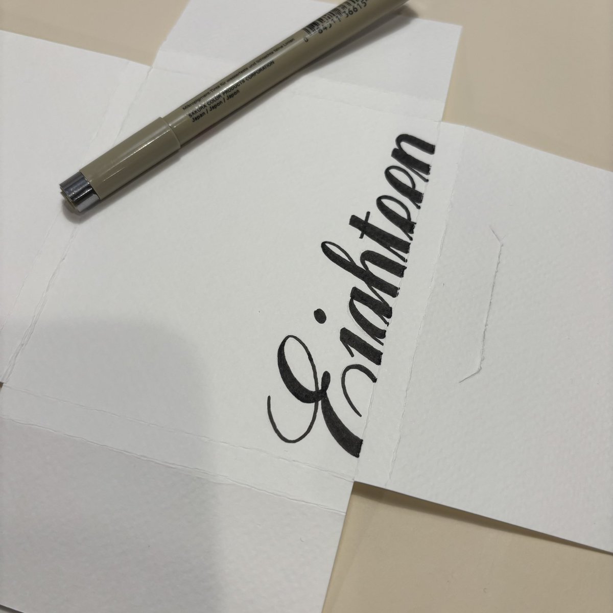 drrrrck's tweet image. hand lettering in progress