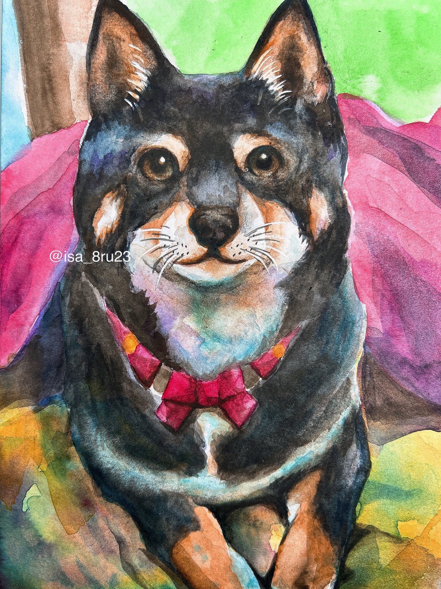 似顔絵イラストsampleページ♡ 単色似顔絵 色紙サイズ イラスト natsumike 通販 5093873