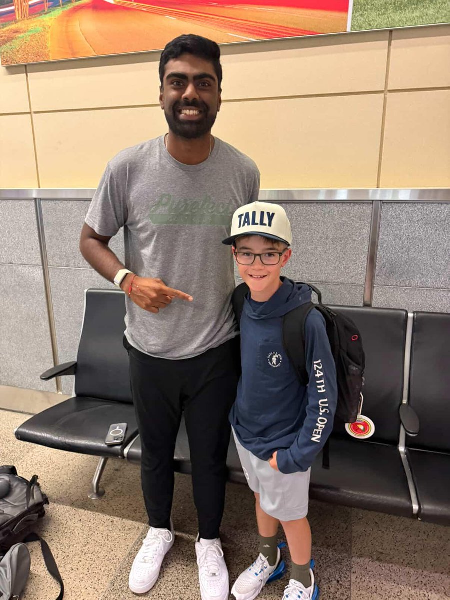 U.S. Kids Golf (@uskidsgolf) on Twitter photo Meeting a Worlds alum en route to Worlds! โก๏ธ๐๐
How cool is this? Worlds player Teddy Krivarchka ran into alum and <a href="/PGATOUR/">PGA TOUR</a> player <a href="/SRTheegala/">Sahith Reddy Theegala</a> today on his way to the World Championships in Pinehurst.
Sahith played in the World Championships 4x and made it to the podium 3x! Meeting a Worlds alum en route to Worlds! โก๏ธ๐๐
How cool is this? Worlds player Teddy Krivarchka ran into alum and <a href="/PGATOUR/">PGA TOUR</a> player <a href="/SRTheegala/">Sahith Reddy Theegala</a> today on his way to the World Championships in Pinehurst.
Sahith played in the World Championships 4x and made it to the podium 3x!