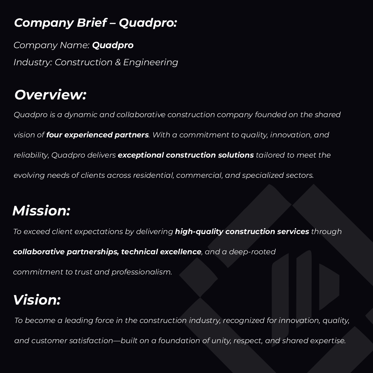 nayunesz's tweet photo. Just wrapped a full brand identity for Quadpro a construction firm founded on partnership &amp; growth. From logo to socials to container mockups, I built a system that speaks trust &amp; innovation.

If your brand needs clarity, consistency &amp; presence . let’s talk. https://t.co/ABZ2OeEFQ4