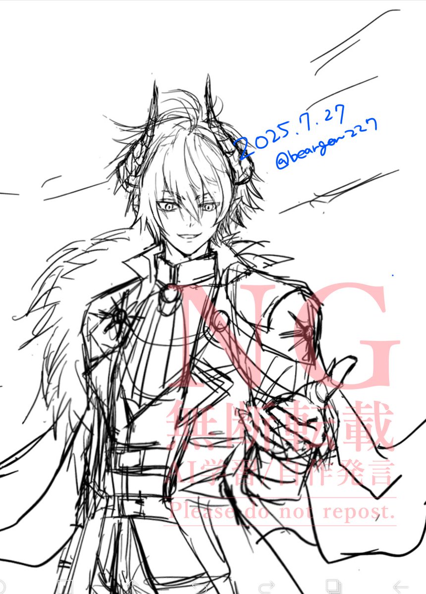 beargon227's tweet image. WIPお顔修正
これでヨシとしよう✨
あとは線画の時頑張れ自分
