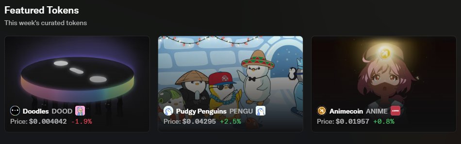 PandaAsiaStreet's tweet image. Clearly, there's only 1 winner from these tokens.
$DOOD $PENGU $ANIME
